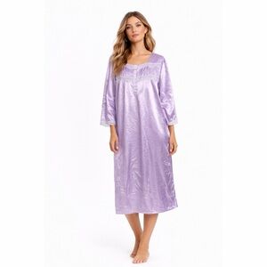 Anthony Richards x Vintage Y2K Lavender Satin Lace Trimmed Nightgown